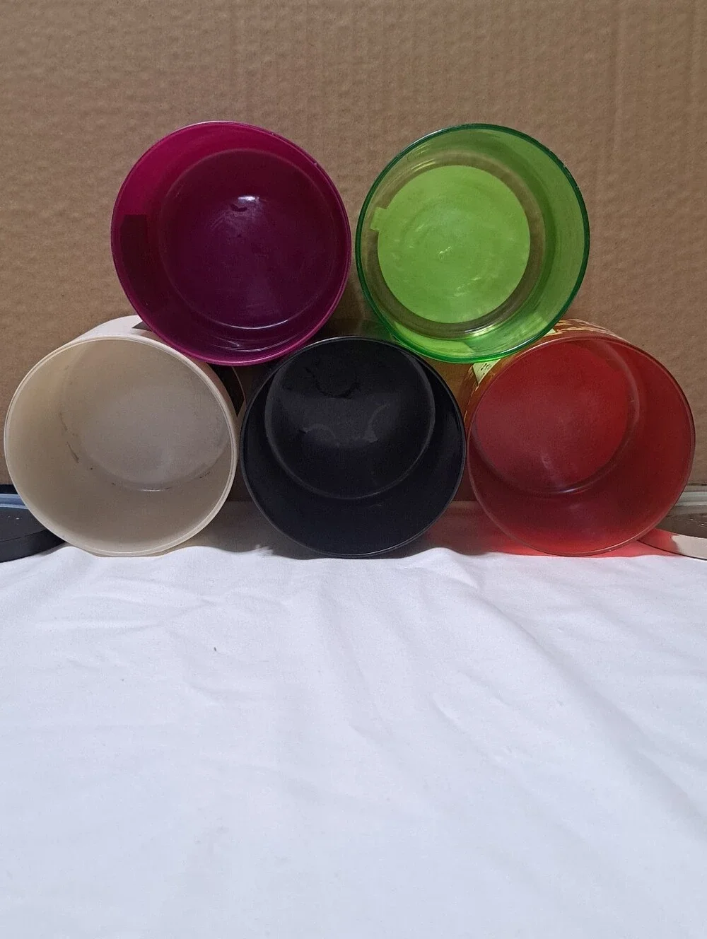 Bath & Body Works Empty 3 Wick Candle Jars set of 5 - Picture 2 of 8